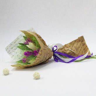 Букет з цукерок Тюльпани 7 Крафт