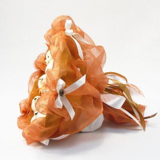 Букет з іграшок Ведмедики 11 теракотовий 